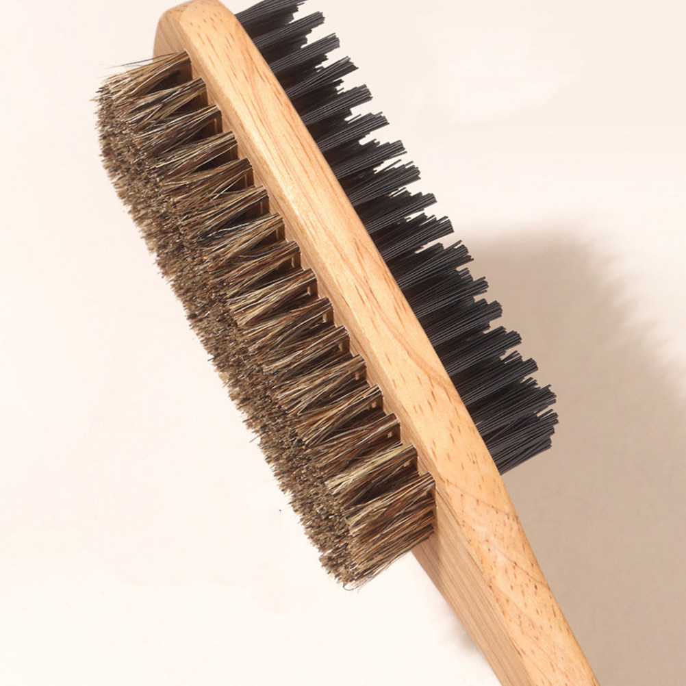 Men'S Grooming Brush - 2Pcs Double-Sided Boar Bristle Hair Brush