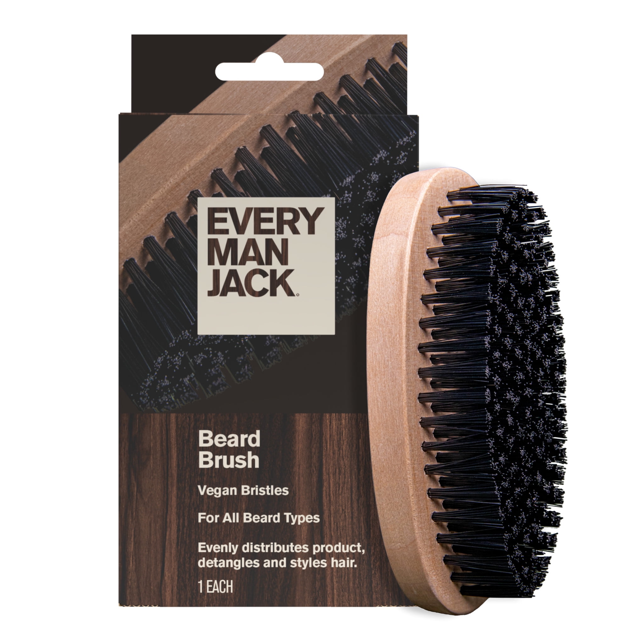Men'S Grooming Brush - Men's Beard Brush with Cruelty-Free Vegan