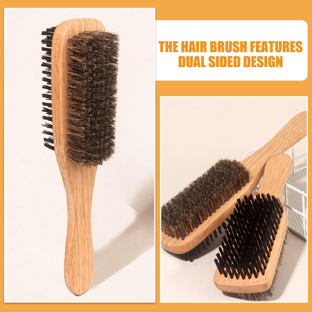 2Pcs Double-Sided Boar Bristle - Men'S Grooming Brush 评论和价格