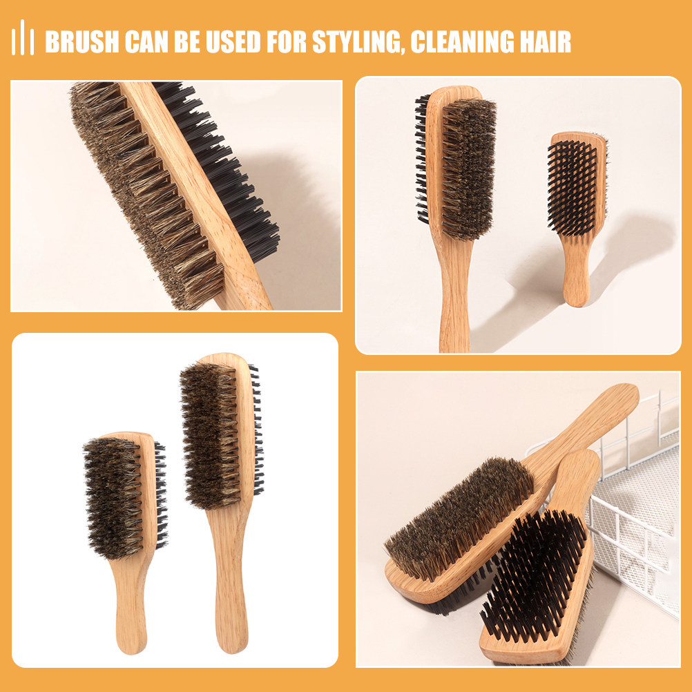2Pcs Double-Sided Boar Bristle - Men'S Grooming Brush 评论和价格