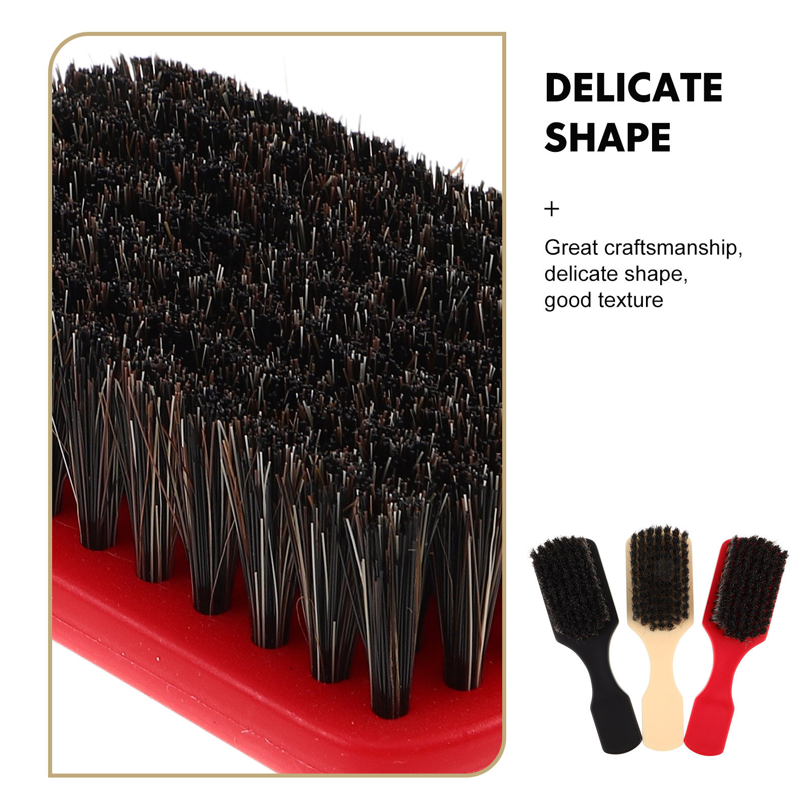 3Pcs Beard Brush Set Horse Hai - Men'S Grooming Facial 评论和价格