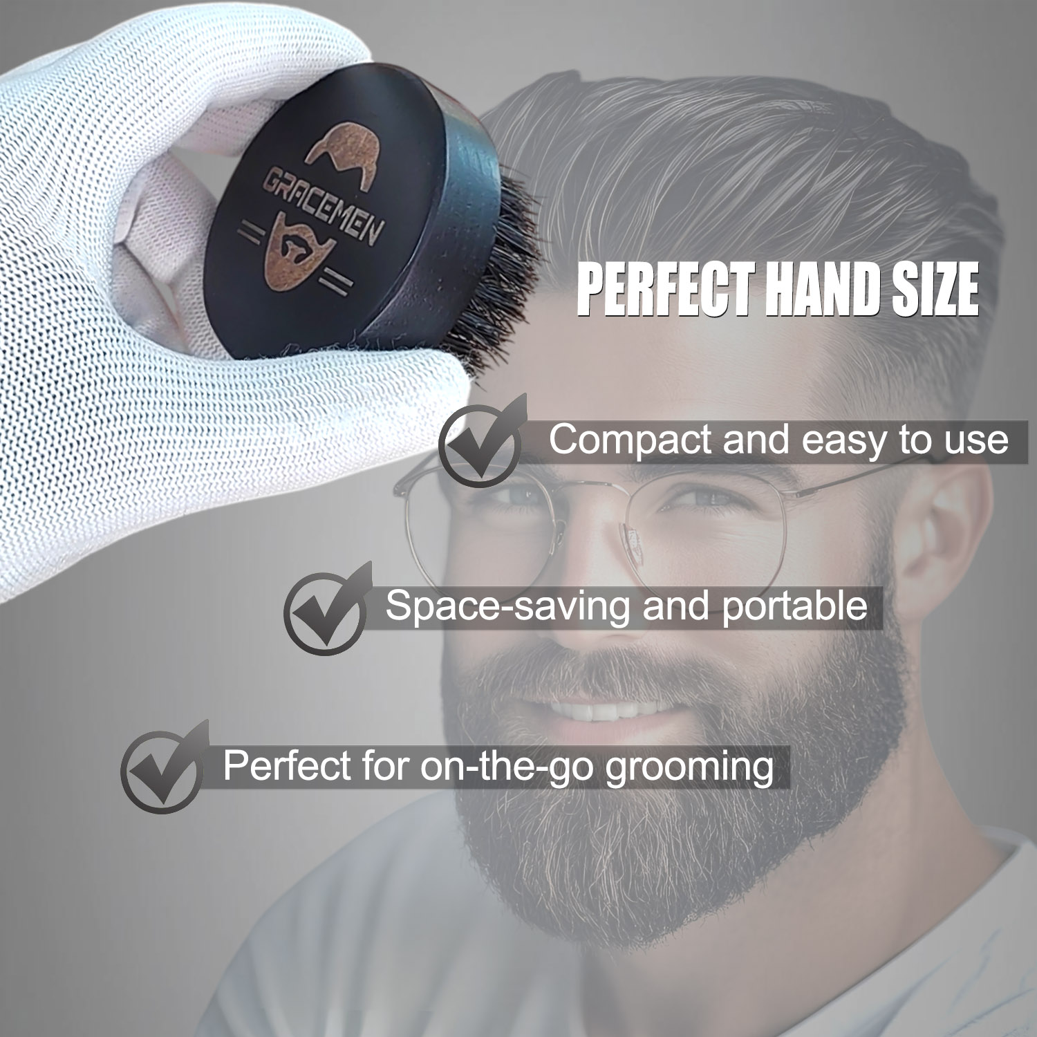 Round Beard Brush for Men – 10 - Men'S Grooming Brush 评论和价格