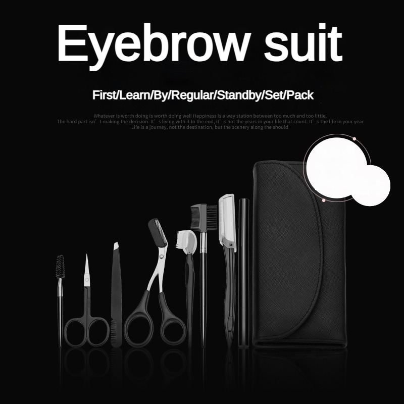 8Pcs eyebrow grooming kit with - Grooming Men'S Eyebrows 评论和价格