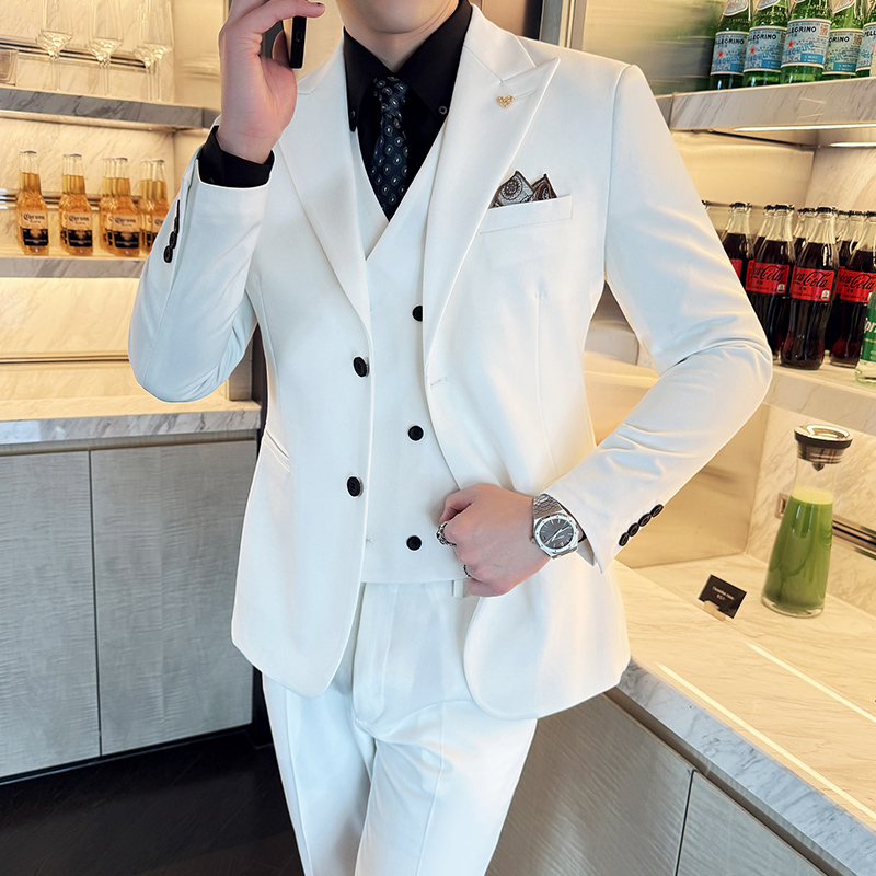 Slim-Fit Three-Piece Set Korea - Men'S Grooming And Style 评论和价格