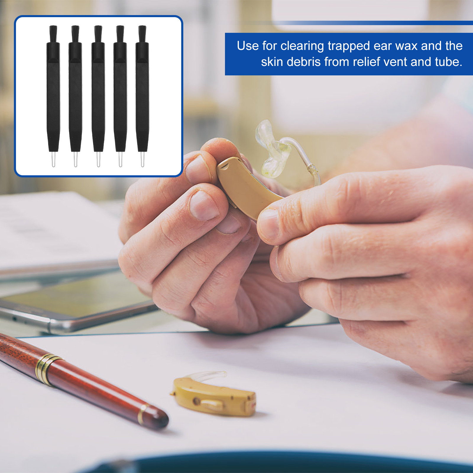 5Pcs Hearing Aid Cleaning Tool - Ear Wax Remover 评论和价格