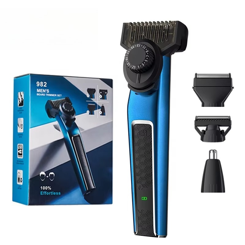 982 Men Beard Trimmer Set Hair - Men'S Grooming Nose And Ear 评论和价格