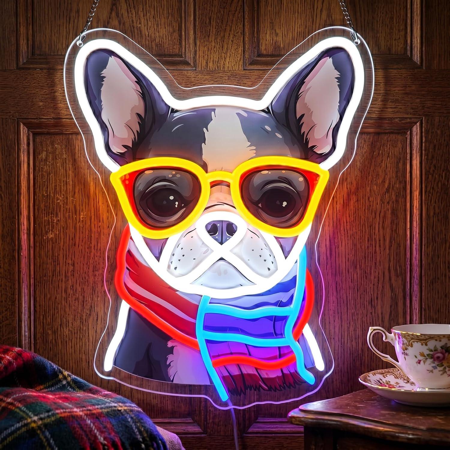 French Bulldog Neon Sign Dimma - Men'S Grooming Dc 评论和价格