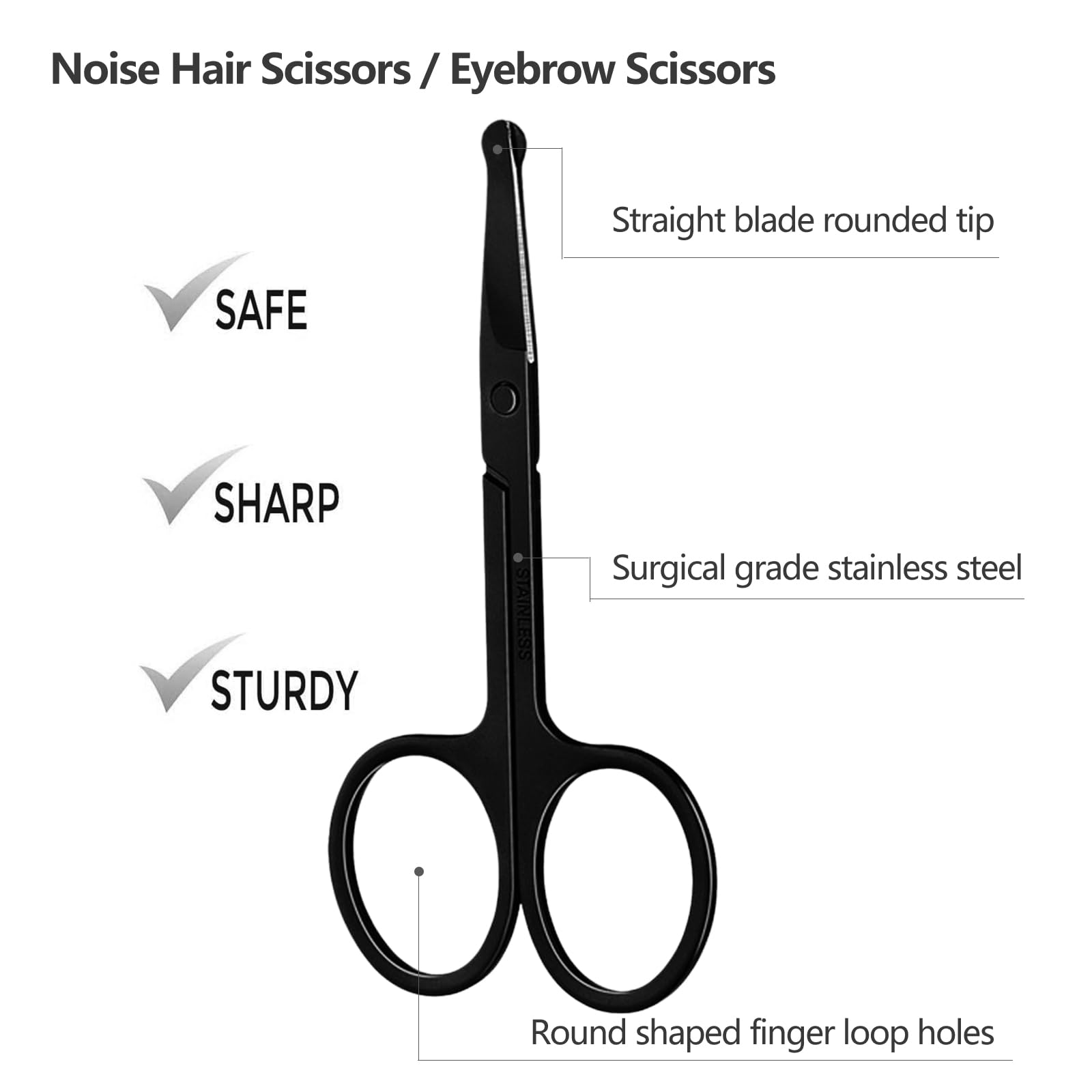 Eyebrow Scissors with Comb Fac - Grooming Men'S Eyebrows 评论和价格