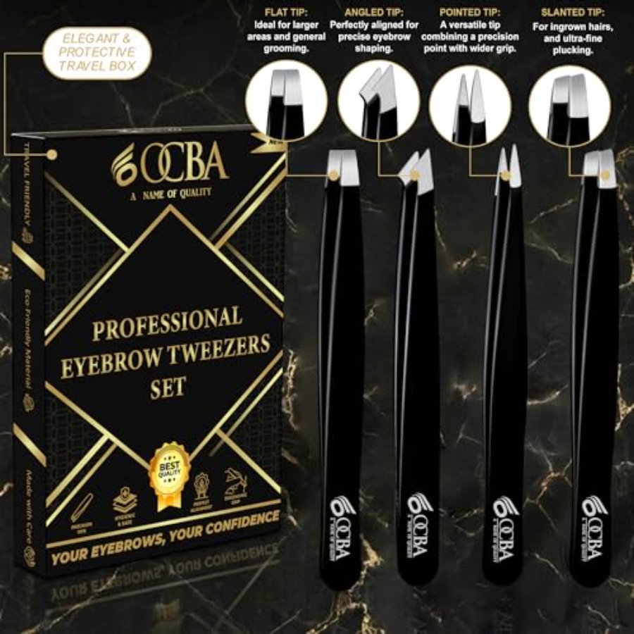 4 Pcs Tweezers for Facial Hair - Men'S Grooming Facial 评论和价格
